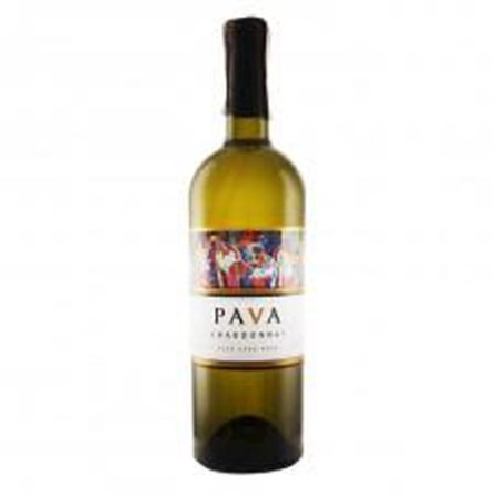 Вино Pava Шардоне ординарне біле сухе 9,5-14% 0,75л